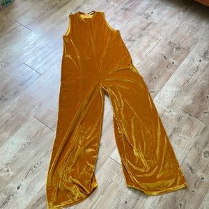Mustard Velvet Jumpsuit
